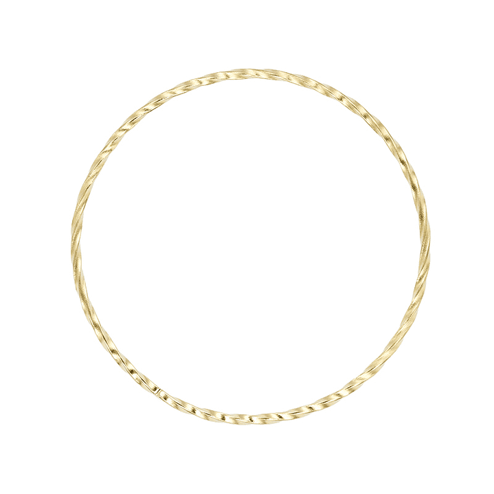 ACERO DORADO ARGOLLA ENTORCHADA 40MM  1