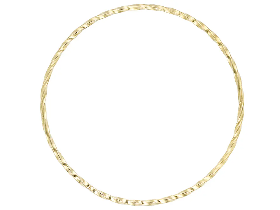 ACERO DORADO ARGOLLA ENTORCHADA 40MM  1