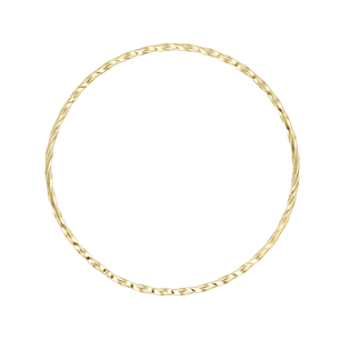 ACERO DORADO ARGOLLA ENTORCHADA 50MM 