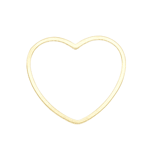 ACERO DORADO CORAZON  20MM SILUETA