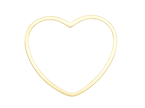 ACERO DORADO CORAZON  20MM SILUETA