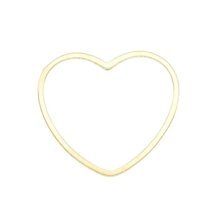 ACERO DORADO CORAZON  20MM SILUETA 1