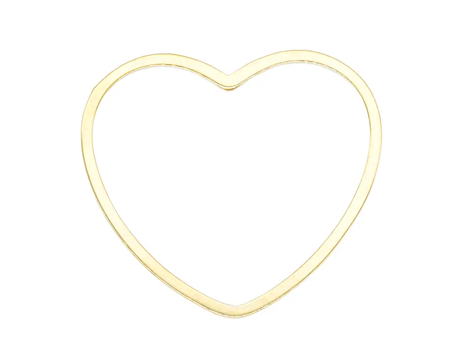 ACERO DORADO CORAZON  20MM SILUETA 1