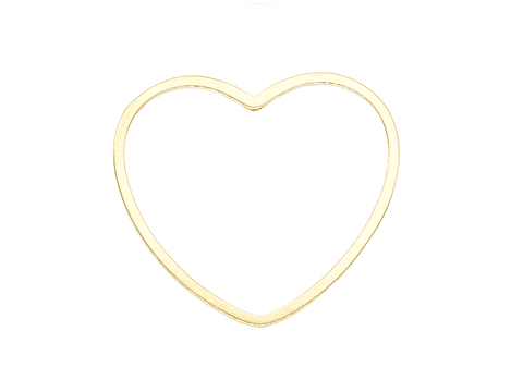 ACERO DORADO CORAZON ARETE  15MM