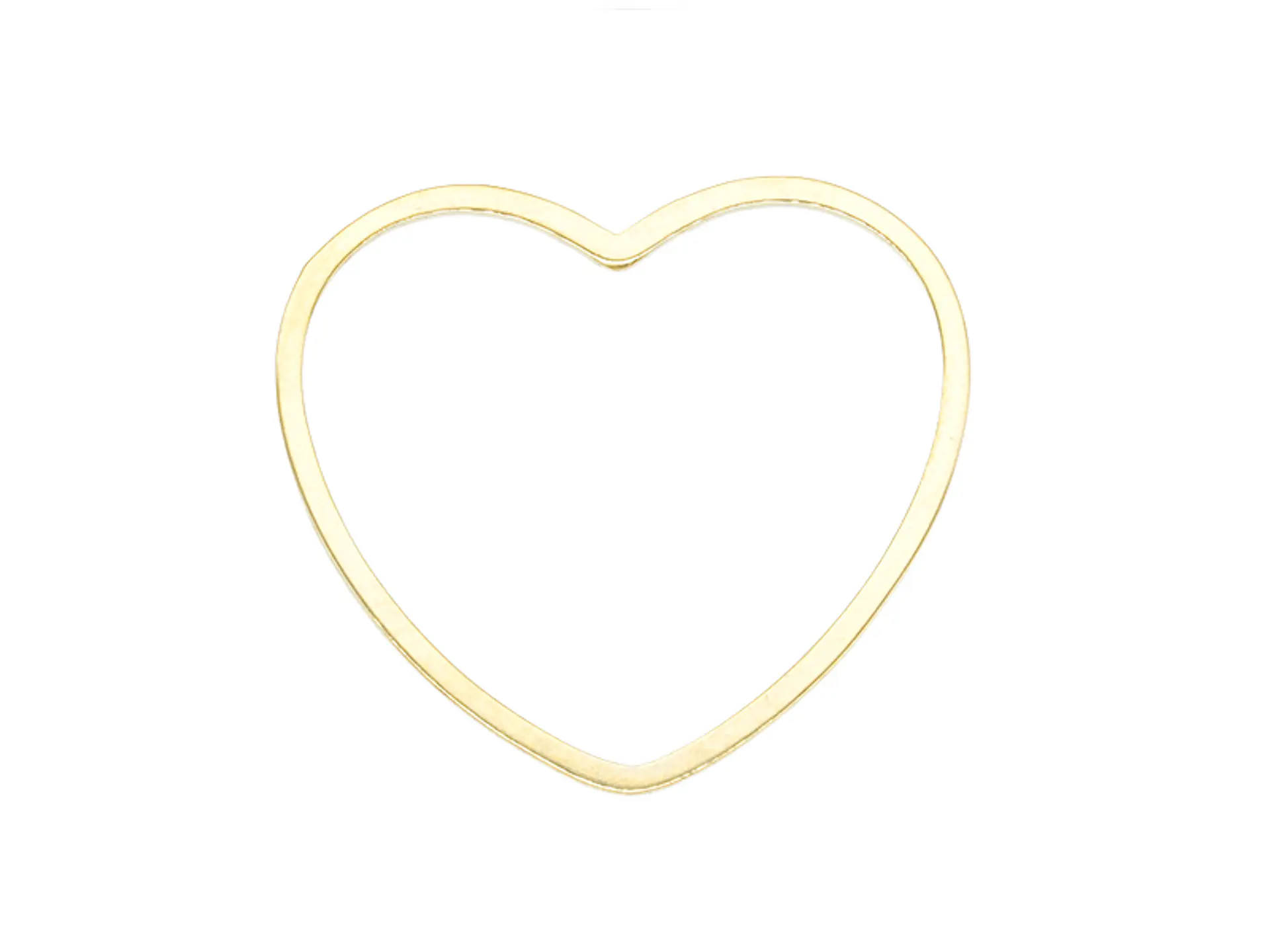 ACERO DORADO CORAZON ARETE  15MM 1