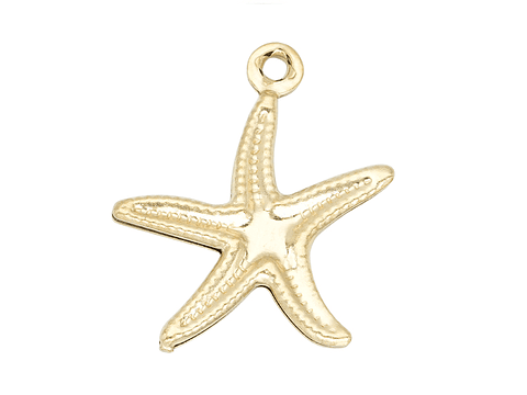 ACERO DORADO DIJE ESTRELLA DE MAR 17*15MM 