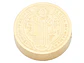 ACERO DORADO MEDALLA SAN BENITO RELIEVE 14MM  - Miniatura 1