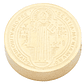 ACERO DORADO MEDALLA SAN BENITO RELIEVE 14MM  - Miniatura 1