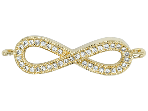 RODIO DORADO INFINITO CIRCON BLANCO 27*7MM