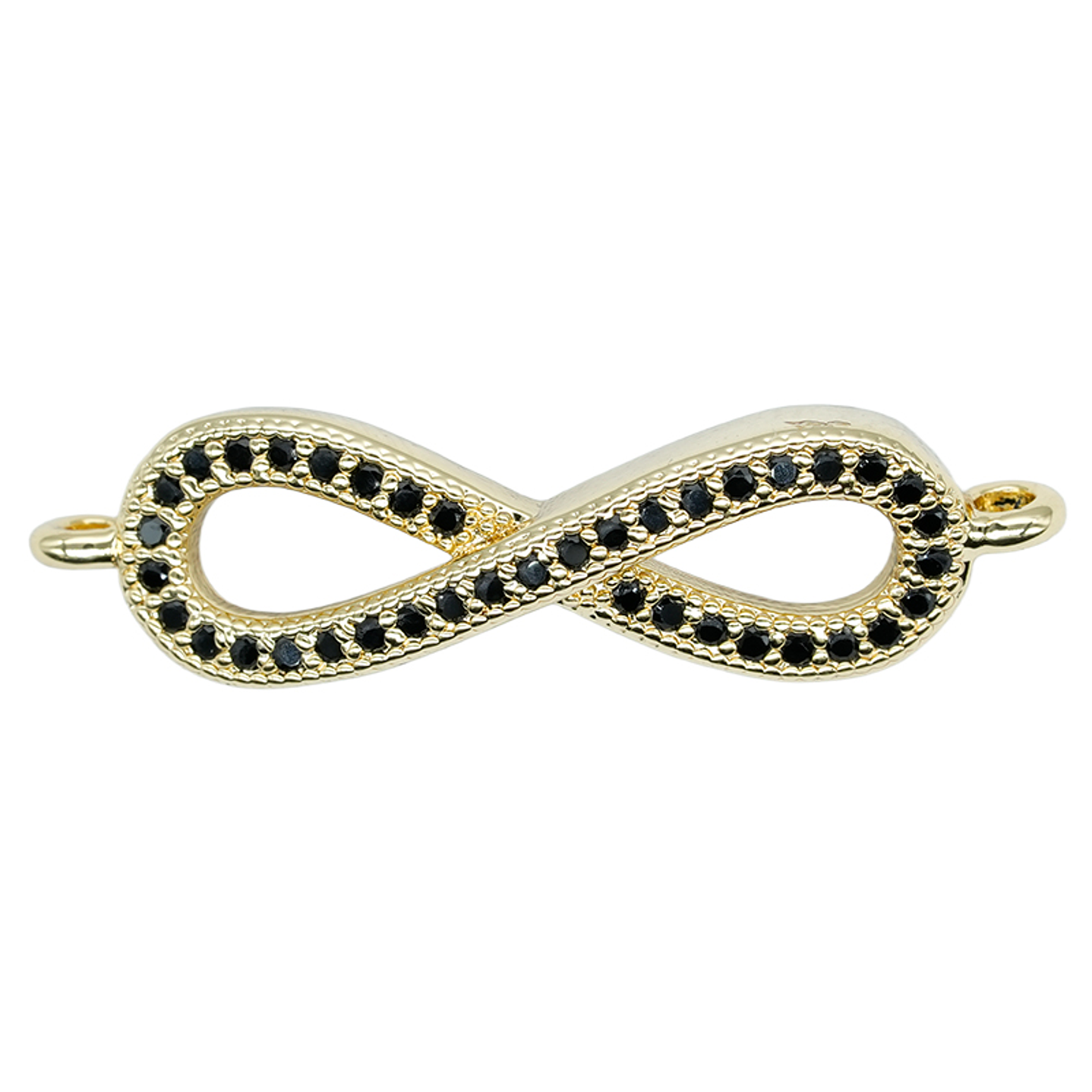 RODIO DORADO INFINITO CIRCON NEGRO 27*7MM  1