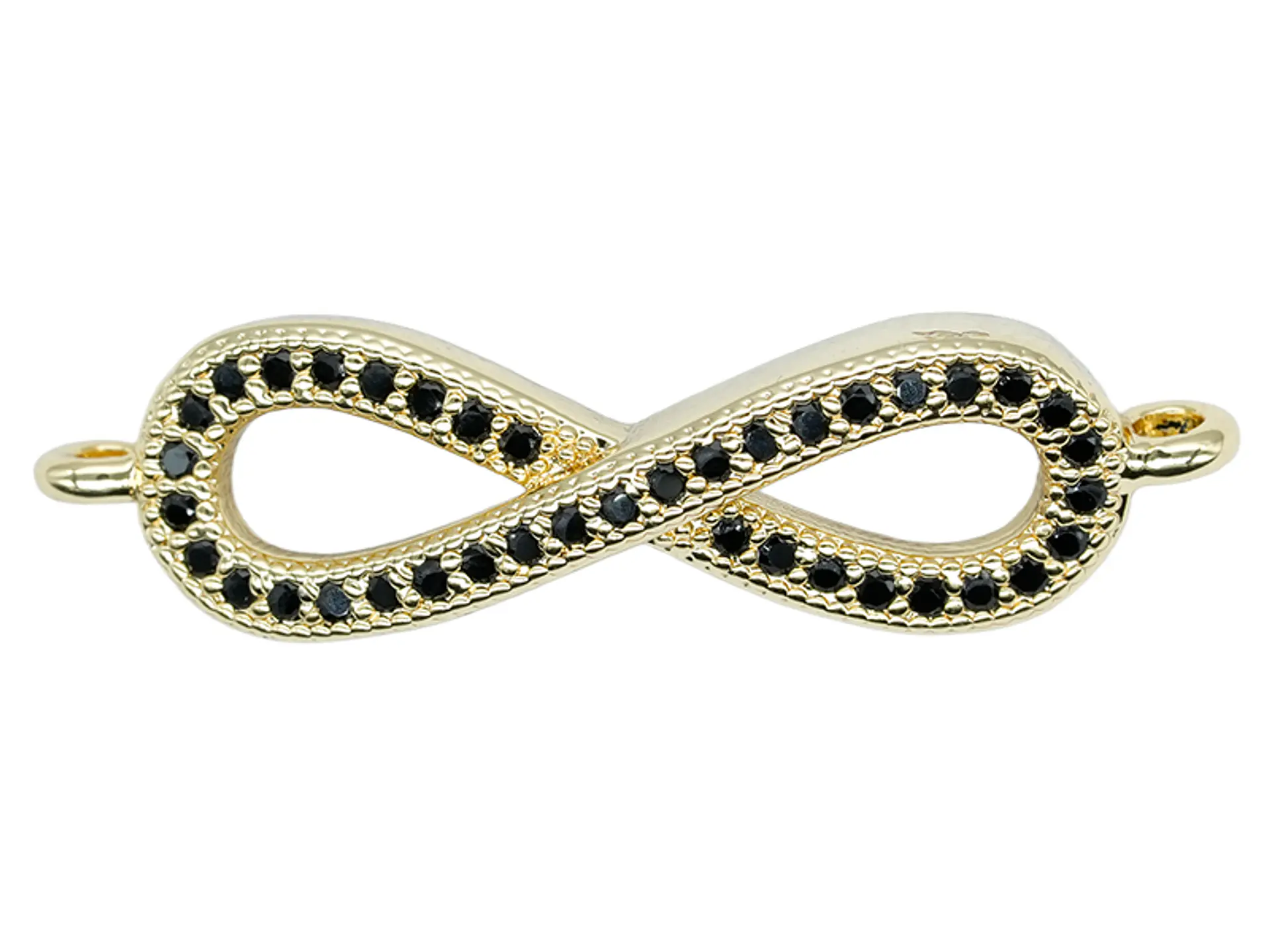 RODIO DORADO INFINITO CIRCON NEGRO 27*7MM  1