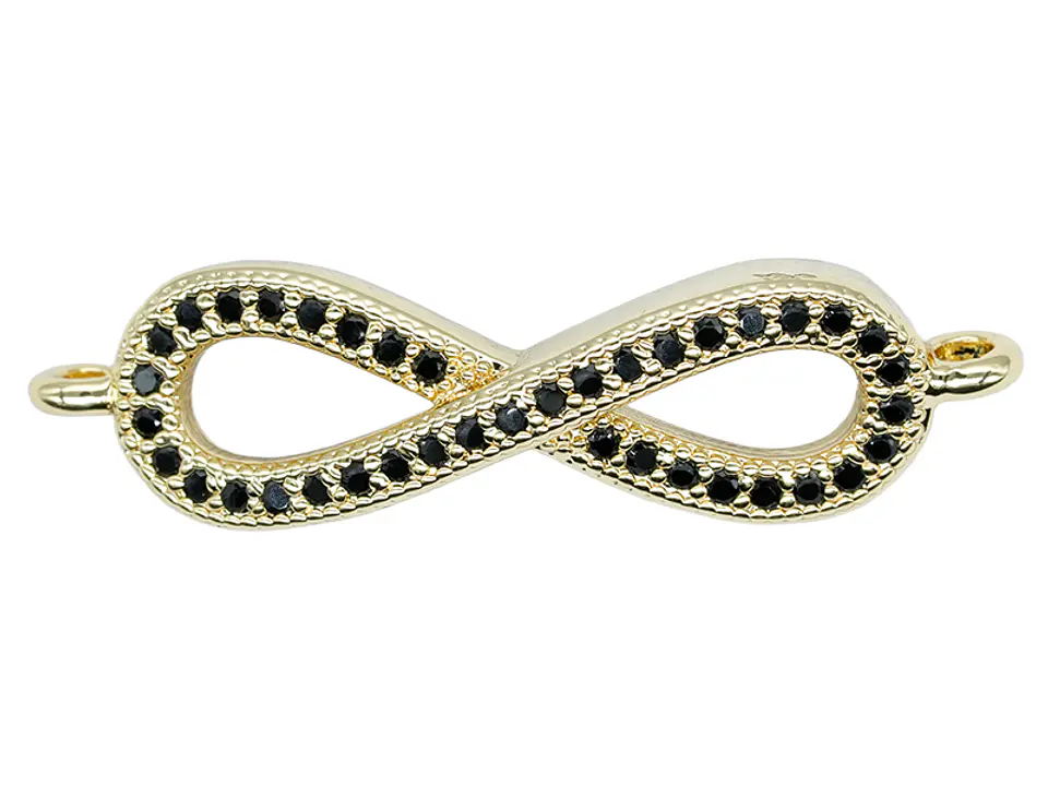 RODIO DORADO INFINITO CIRCON NEGRO 27*7MM  1
