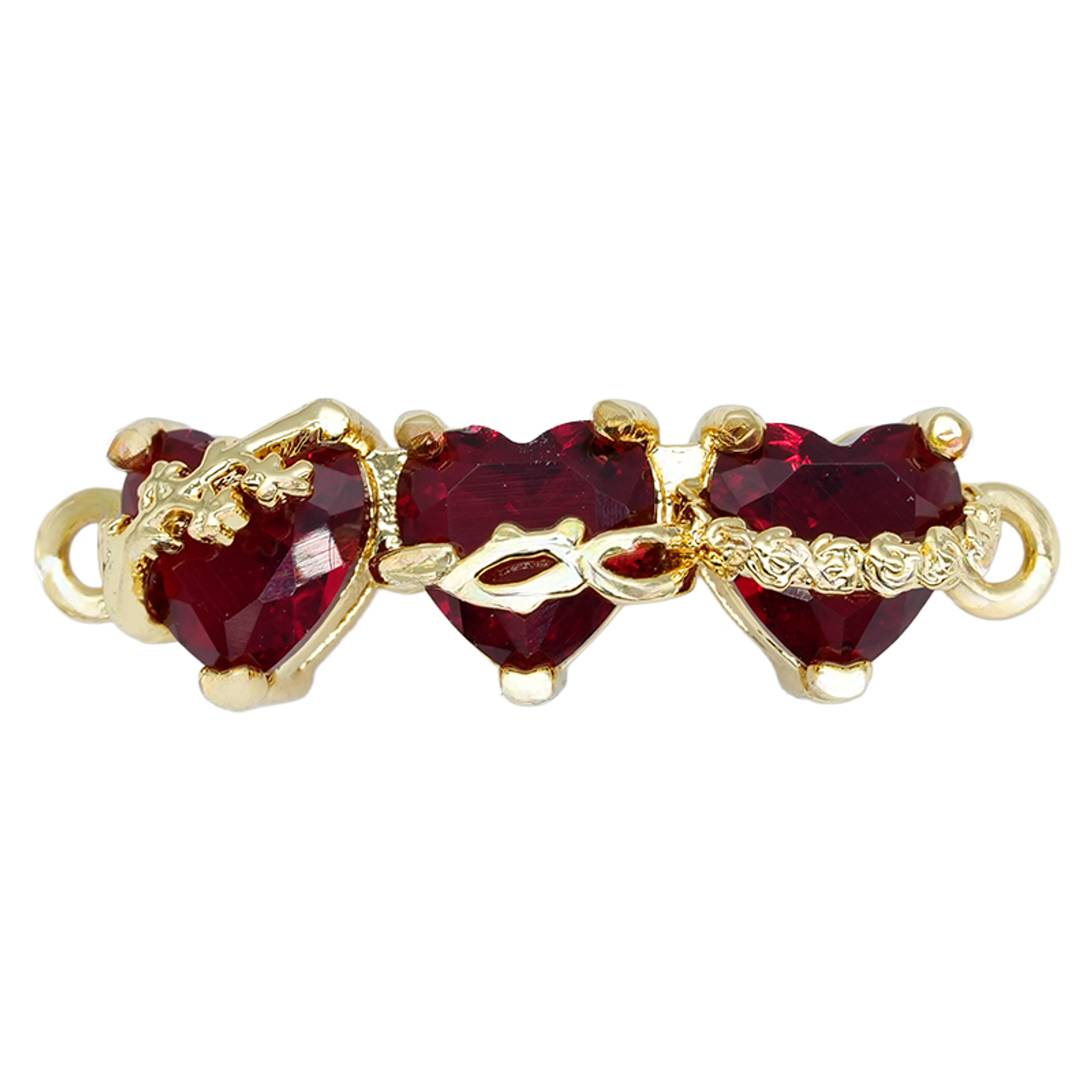 RODIO DORADO CENTRO TRIO SAGRADO CORAZON ROJO 24*7MM 1