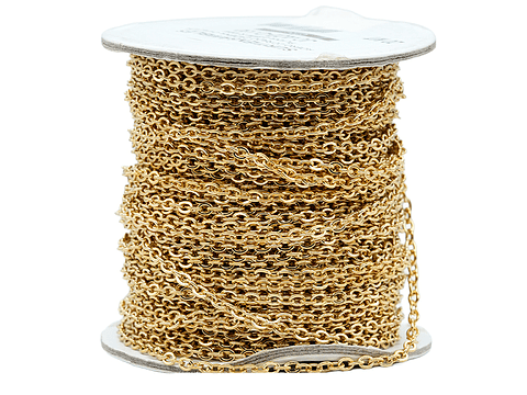 ACERO DORADO CADENA OVALADA 0.6MM 