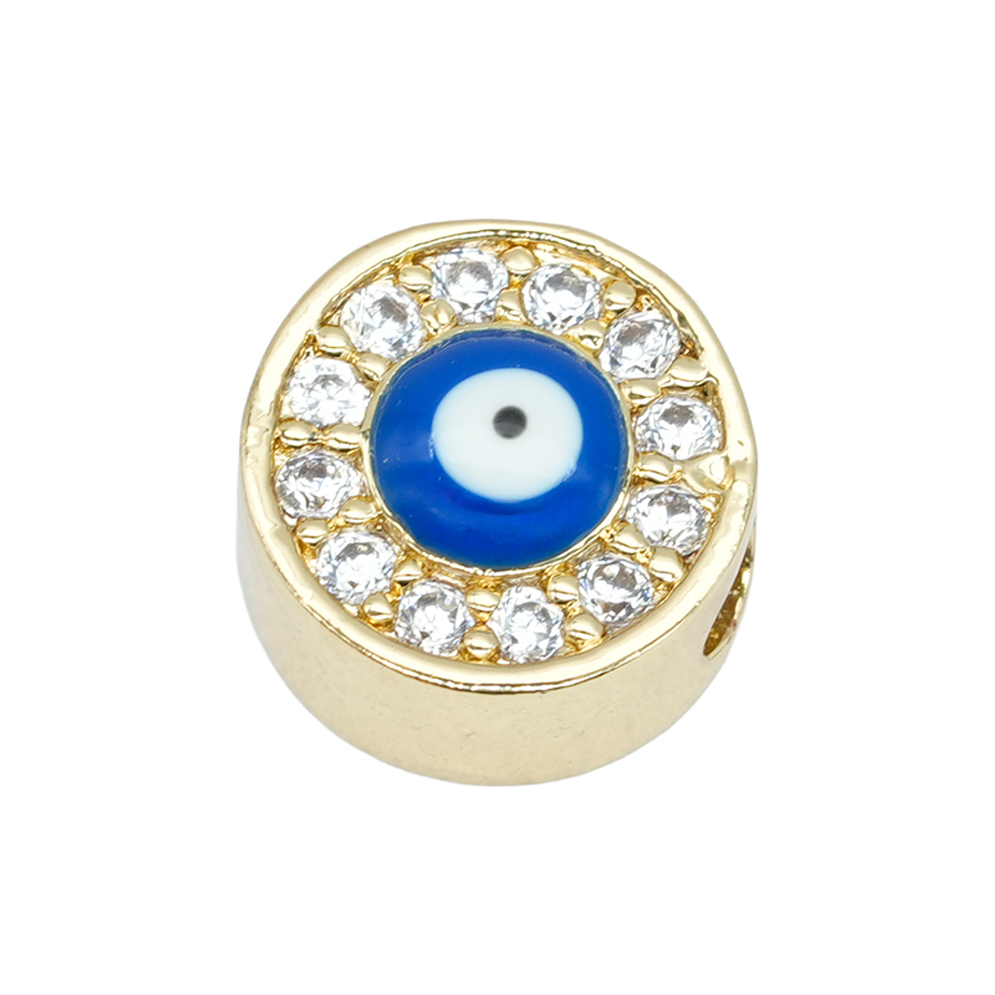 RODIO DORADO SEPARADOR OJO TURCO CIRCON BLANCO 9MM 1