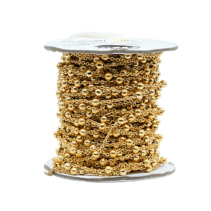ACERO DORADO CADENA 0.4M SEPRADOR BALIN 4MM MAS SEGUIDO