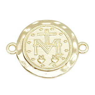 RODIO DORADO CENTRO VIRGEN GUADALUPE ARRUGADA 14*19MM