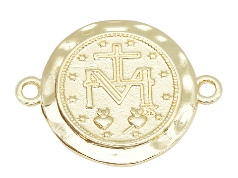 RODIO DORADO CENTRO VIRGEN GUADALUPE ARRUGADA 14*19MM