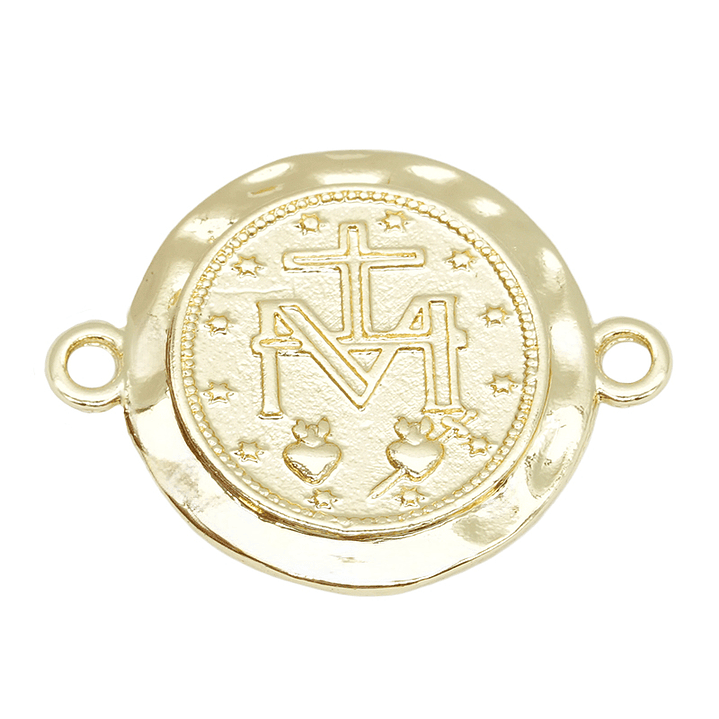 RODIO DORADO CENTRO VIRGEN GUADALUPE ARRUGADA 14*19MM 2