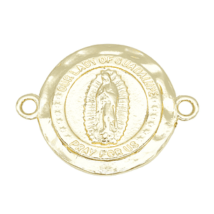 RODIO DORADO CENTRO VIRGEN GUADALUPE ARRUGADA 14*19MM