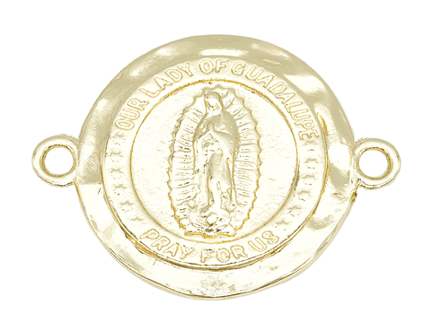 RODIO DORADO CENTRO VIRGEN GUADALUPE ARRUGADA 14*19MM