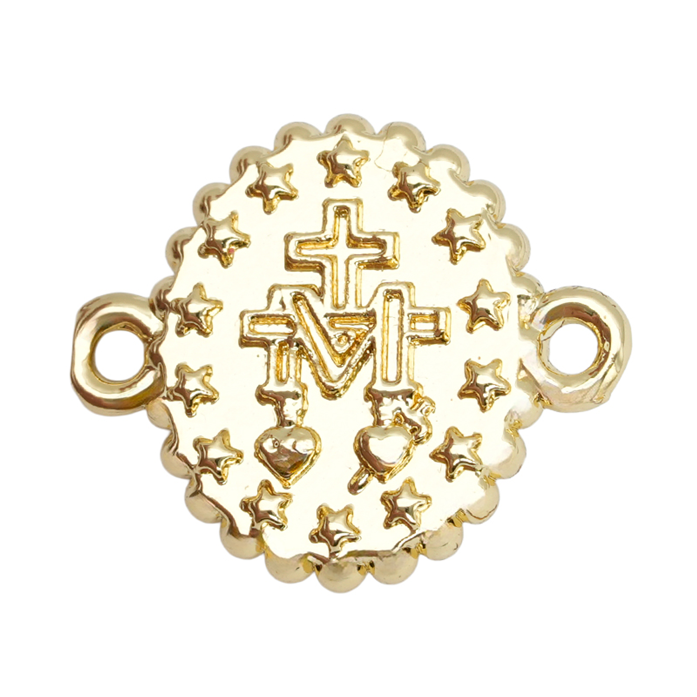 RODIO DORADO CENTRO CORAZON NACAR OVALADO 14*17MM 2