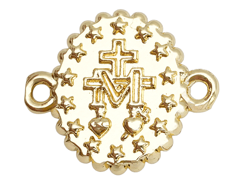 RODIO DORADO CENTRO CORAZON NACAR OVALADO 14*17MM