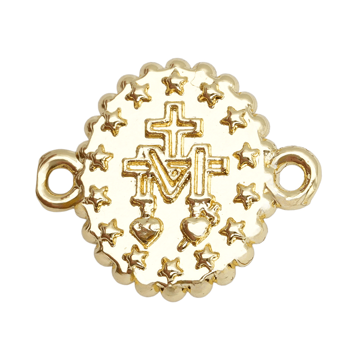 RODIO DORADO CENTRO CORAZON NACAR OVALADO 14*17MM 2