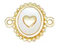RODIO DORADO CENTRO CORAZON NACAR OVALADO 14*17MM - Miniatura 1