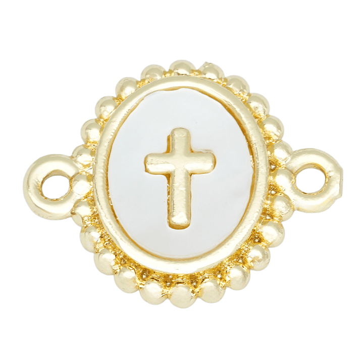 RODIO DORADO CENTRO CRUZ NACAR OVALADO 14*17MM 1