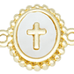 RODIO DORADO CENTRO CRUZ NACAR OVALADO 14*17MM - Miniatura 1