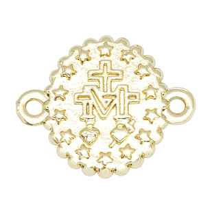 RODIO DORADO CENTRO CRUZ NACAR OVALADO 14*17MM