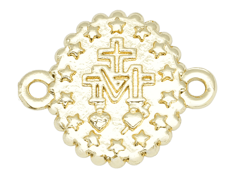 RODIO DORADO CENTRO CRUZ NACAR OVALADO 14*17MM