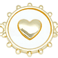 RODIO DORADO CENTRO CORAZON NACAR 13*16MM - Miniatura 1