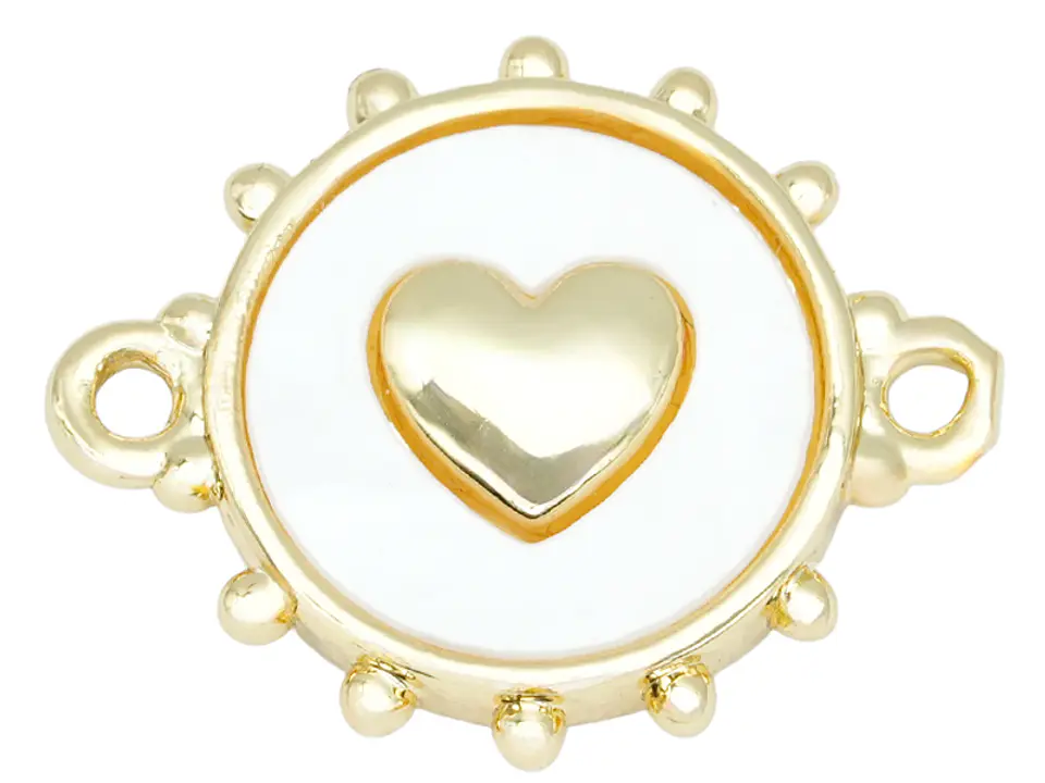 RODIO DORADO CENTRO CORAZON NACAR 13*16MM 1