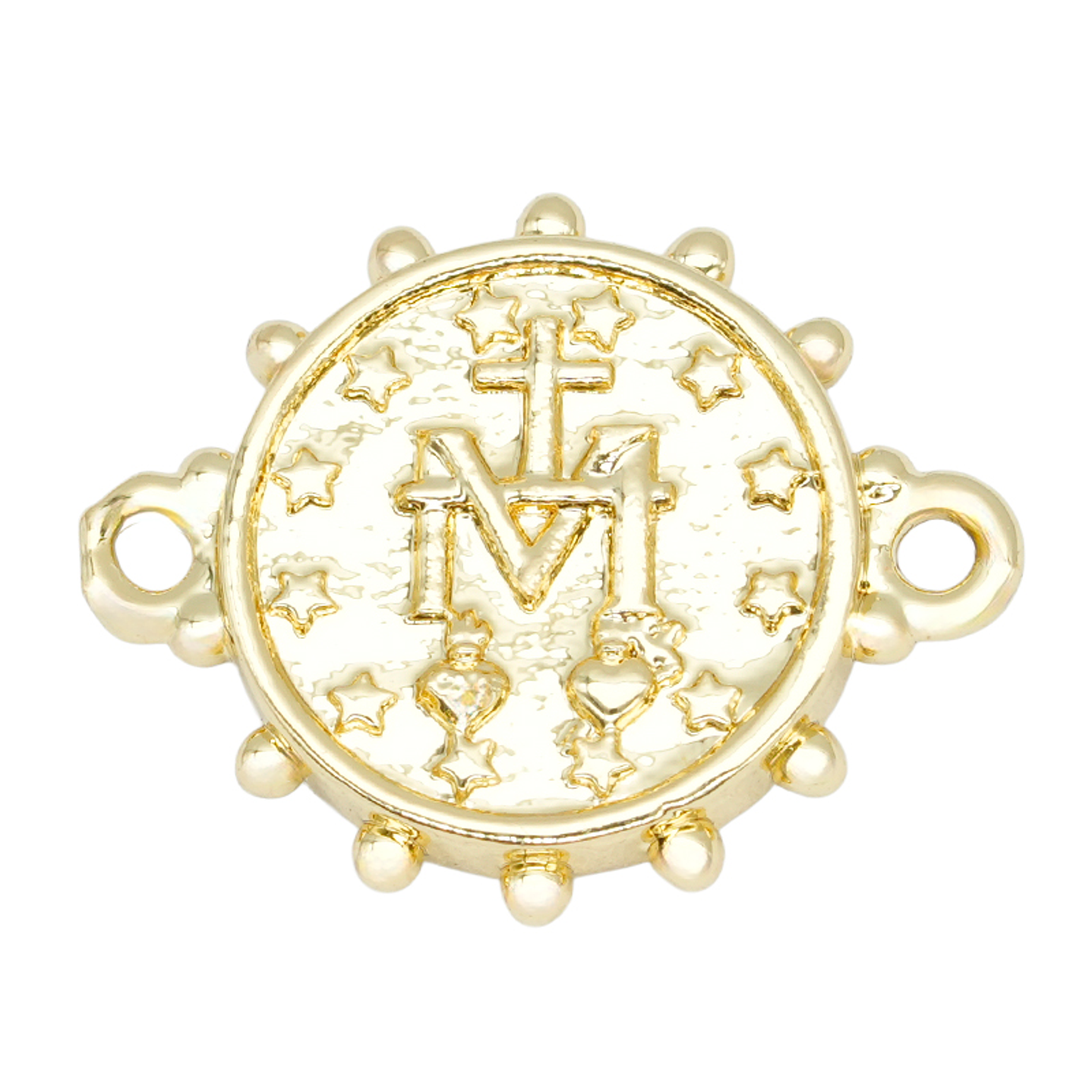 RODIO DORADO CENTRO CORAZON NACAR 13*16MM 2