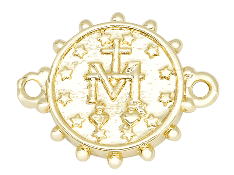 RODIO DORADO CENTRO CORAZON NACAR 13*16MM