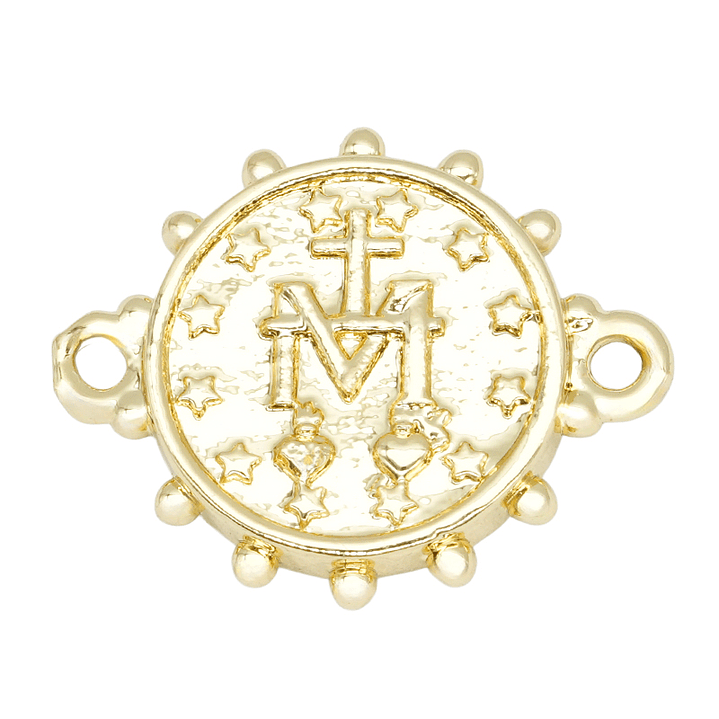 RODIO DORADO CENTRO CORAZON NACAR 13*16MM 2