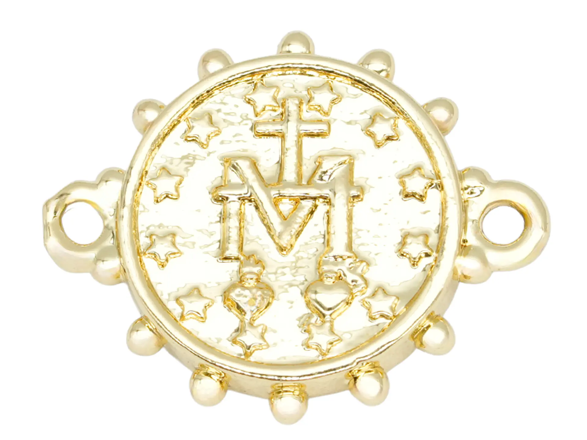 RODIO DORADO CENTRO CORAZON NACAR 13*16MM 2