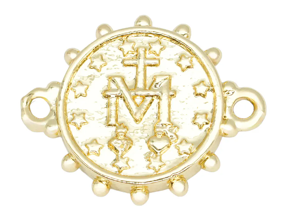 RODIO DORADO CENTRO CORAZON NACAR 13*16MM 2