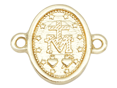 RODIO DORADO CENTRO VIRGEN GUADALUPE OVALADA 13*15MM