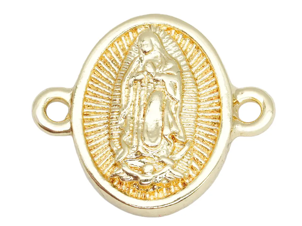 RODIO DORADO CENTRO VIRGEN GUADALUPE OVALADA 13*15MM 1