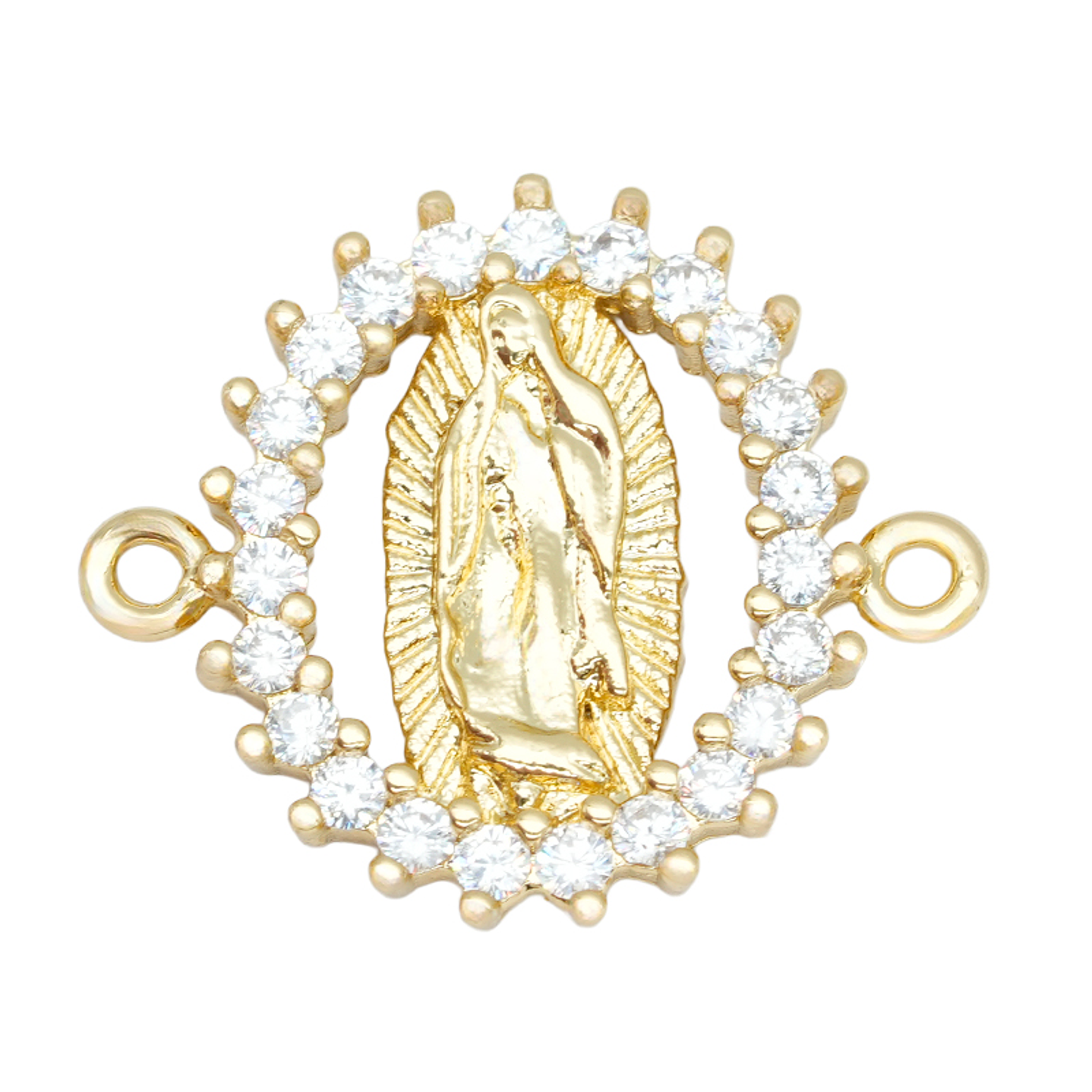 RODIO DORADO CENTRO GUADALUPE OVALADA ZIRCON BLANCO 17*20MM 1