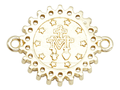 RODIO DORADO CENTRO VIRGEN GUADALUPE  ZIRCON BLANCO 14*18MM