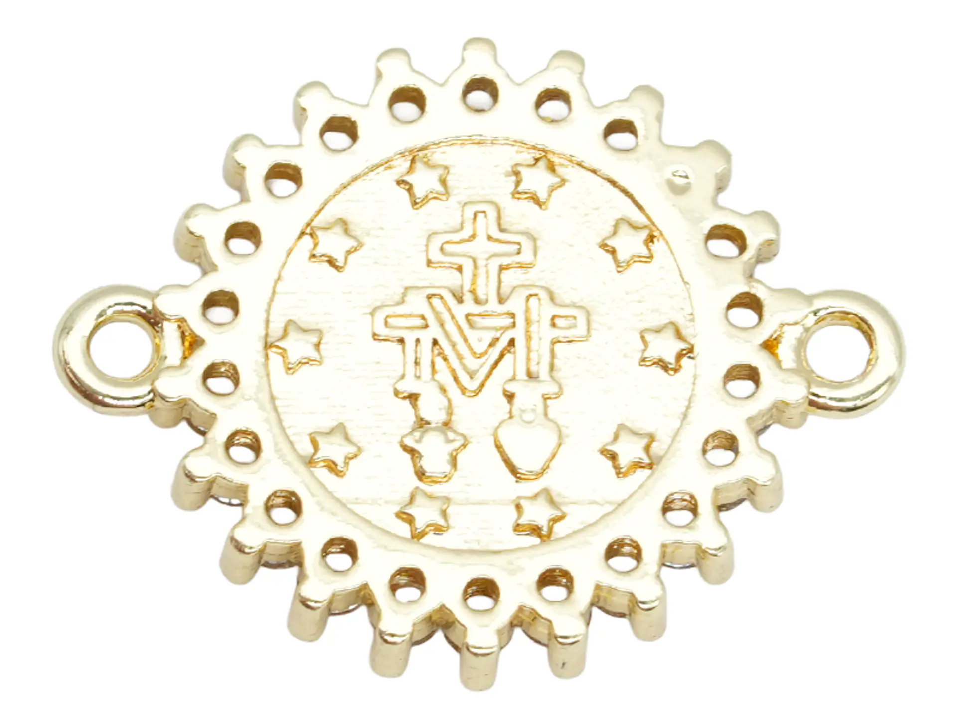 RODIO DORADO CENTRO VIRGEN GUADALUPE  ZIRCON BLANCO 14*18MM 2