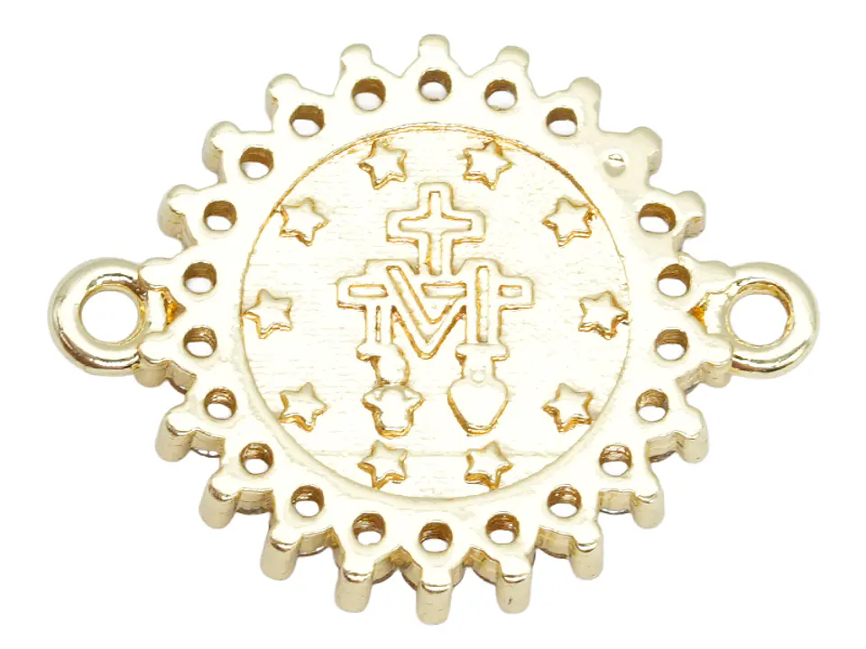RODIO DORADO CENTRO VIRGEN GUADALUPE  ZIRCON BLANCO 14*18MM 2