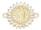 RODIO DORADO CENTRO VIRGEN GUADALUPE  ZIRCON BLANCO 14*18MM - Miniatura 1