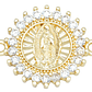 RODIO DORADO CENTRO GUADALUPE  ZIRCON BLANCO 14*18MM - Miniatura 1