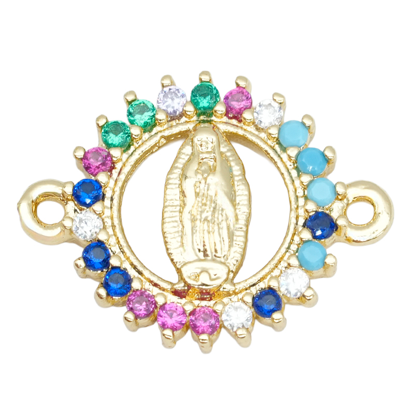 RODIO DORADO CENTRO GUADALUPE  ZIRCON MIX 12*16MM 1