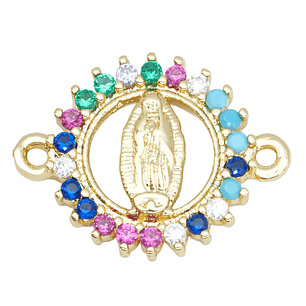 RODIO DORADO CENTRO GUADALUPE  ZIRCON MIX 12*16MM